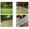 Decorative Garden Border Edgings Picket Fence, High Quality Fencing for Gardens, Landscape Edging, Pathways, Flower Beds, to Provide Protection from Animals like Dogs, Cats, and More 4 Piece Set White